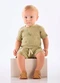 Up Baby - Conjunto Blusa Short Ribana Nature Verde - variação: Verde