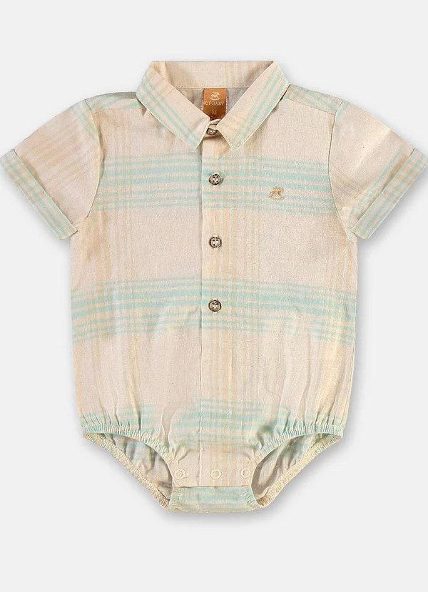 Up Baby - Conjunto Body Bermuda Linho Cinza 3