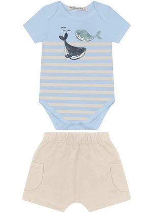 Trick Nick - Conjunto Body com Bermuda Masculino Azul - TRICK NICK