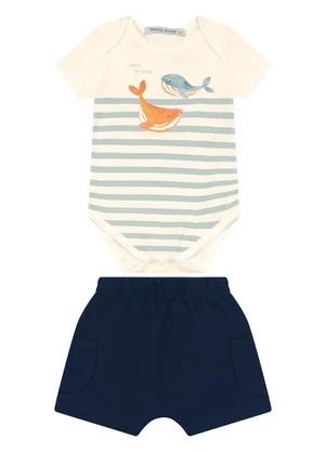 Trick Nick - Conjunto Body com Bermuda Masculino Bege - TRICK NICK