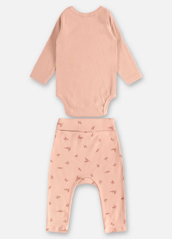 Up Baby - Conjunto Body e Calça Unissex Bebê Rosa 2