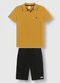 Carinhoso - Conjunto Bordado em Malha Texturizada Azul - variação: Amarelo