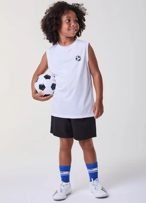 Bimbi - Conjunto Branco e Preto de Futebol Off White - BIMBI