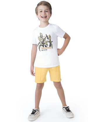 Malwee Kids - Conjunto Branco Enjoy The View em Moletom - MALWEE KIDS