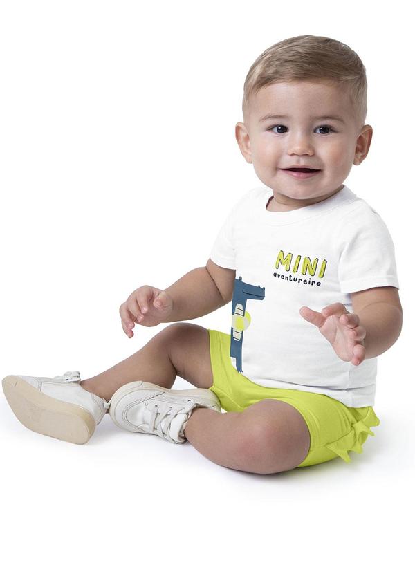Malwee Kids - Conjunto Branco Mini Aventureiro Saruel Menino