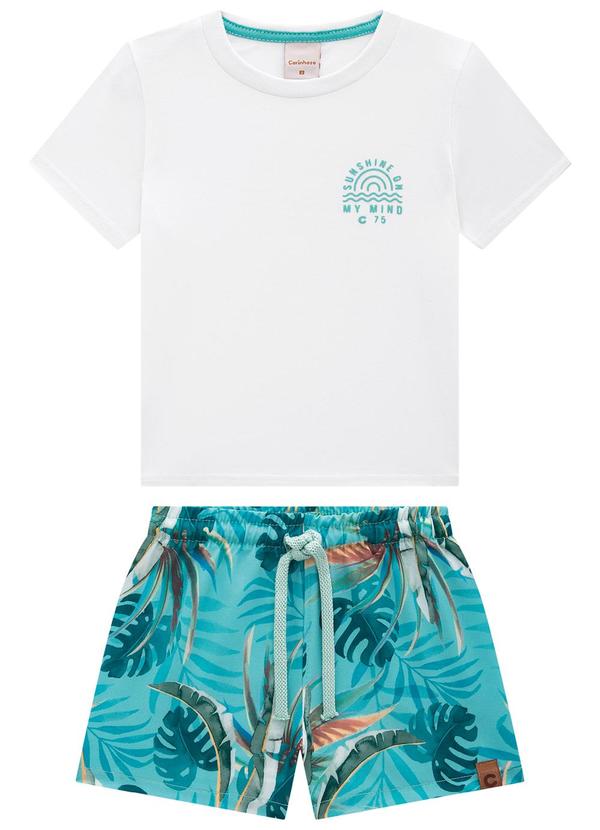 Carinhoso - Conjunto Branco Sunshine On My Mind Menino