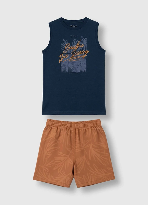 Carinhoso - Conjunto Breath The Scenery Menino Azul Marinho