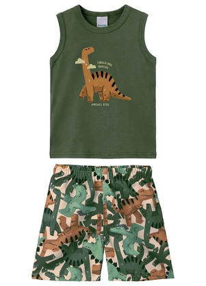 Malwee Kids - Conjunto Cabeça nas Nuvens Verde Militar - MALWEE KIDS