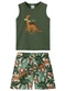 Malwee Kids - Conjunto Cabeça nas Nuvens Azul Escuro - variação: Verde Militar