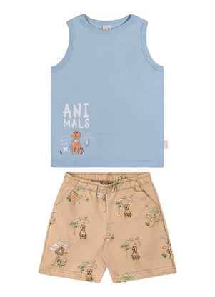 Outlet - Conjunto Cachorrinho Aventureiro Menino Azul - OUTLET