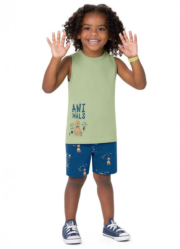 Alenice - Conjunto Cachorrinho Aventureiro Menino Verde