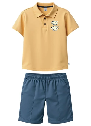 Malwee Kids - Conjunto Cachorrinho com Moletom Amarelo - MALWEE KIDS