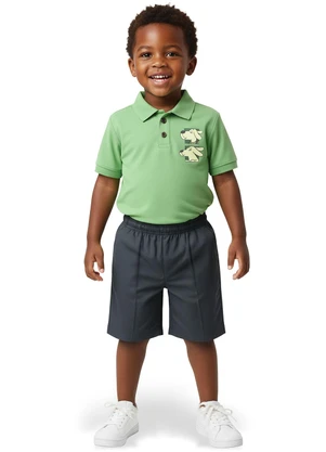 Malwee Kids - Conjunto Cachorrinho com Moletom Verde Pastel - MALWEE KIDS