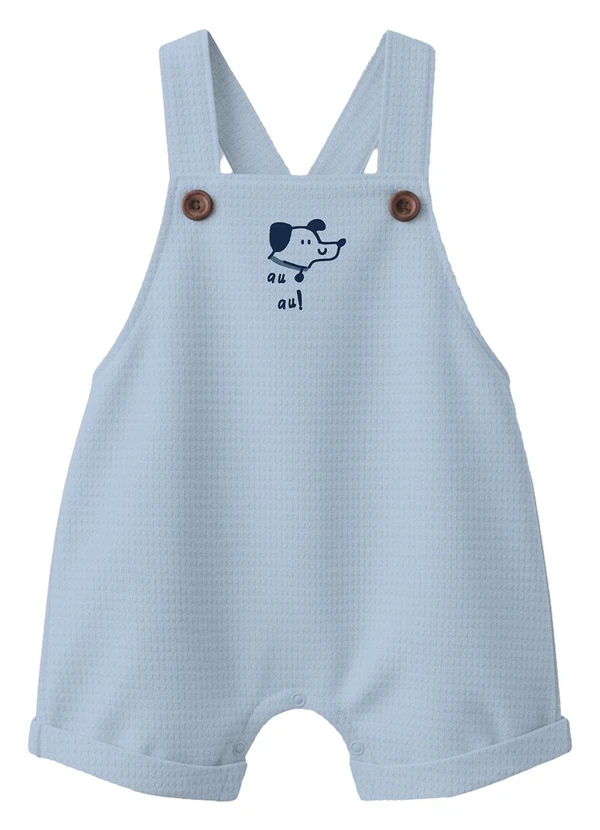 Malwee Kids - Conjunto Cachorrinho Puff Malha Azul Marinho 3