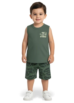 Malwee Kids - Conjunto Caminhonete em Malha Verde - MALWEE KIDS