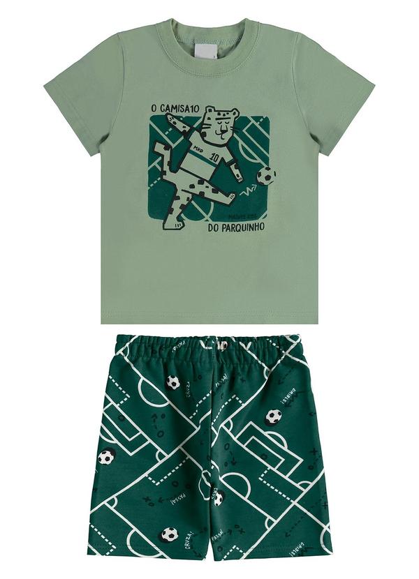 Malwee Kids - Conjunto Camisa 10 Verde Musgo