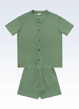 Fakini Kids - Conjunto Camisa/Bermuda Verde - FAKINI KIDS