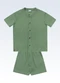 Fakini Kids - Conjunto Camisa/Bermuda Marrom - variação: Verde