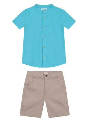 Trick Nick - Conjunto Camisa com Bermuda Azul - TRICK NICK