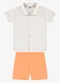 Rovi Kids - Conjunto Camisa com Bermuda Infantil  Verde - variação: Bege