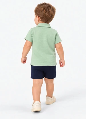Rovi Kids - Conjunto Camisa com Bermuda Infantil  Verde - ROVI KIDS