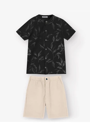 Trick Nick - Conjunto Camisa com Bermuda Preto - TRICK NICK