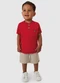 Carinhoso - Conjunto Camisa com Botões Menino Vermelho - variação: Vermelho