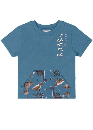 Quimby - Conjunto Camisa Dino Bermuda Azul - QUIMBY