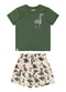 Quimby - Conjunto Camisa Dino Bermuda Verde - variação: Verde