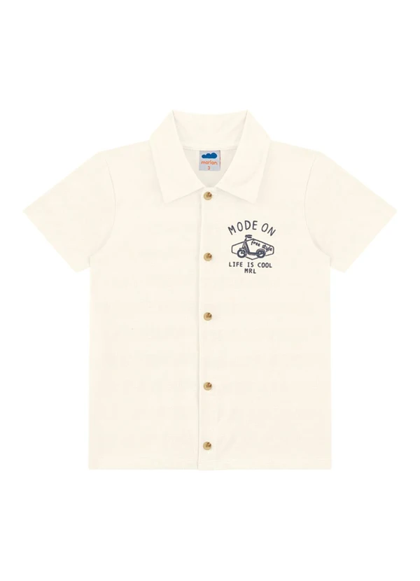 Marlan - Conjunto Camisa e Bermuda Ecotex Lisa Bege 2