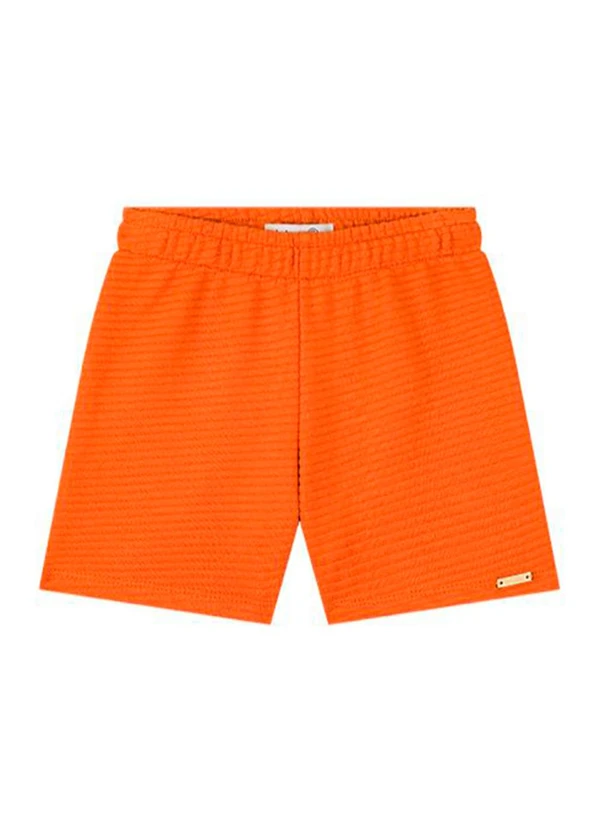 Ioluig - Conjunto Camisa e Bermuda em Gorgurinho Laranja 4