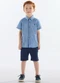 Up Baby - Conjunto Camisa e Bermuda Infantil Azul - variação: Azul