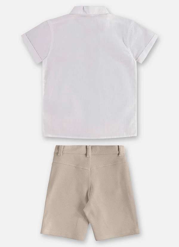 Up Baby - Conjunto Camisa e Bermuda Infantil Branco 3