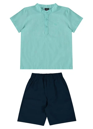 Guloseima - Conjunto Camisa e Bermuda Infantil Verde - GULOSEIMA