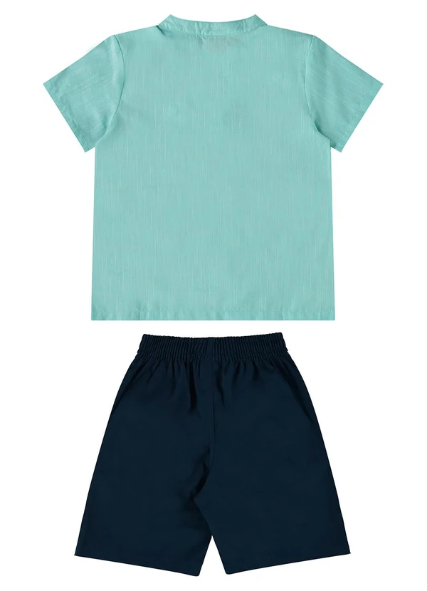 Guloseima - Conjunto Camisa e Bermuda Infantil Verde 2