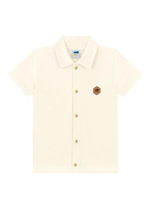Marlan - Conjunto Camisa e Bermuda Moletinho Bege - MARLAN