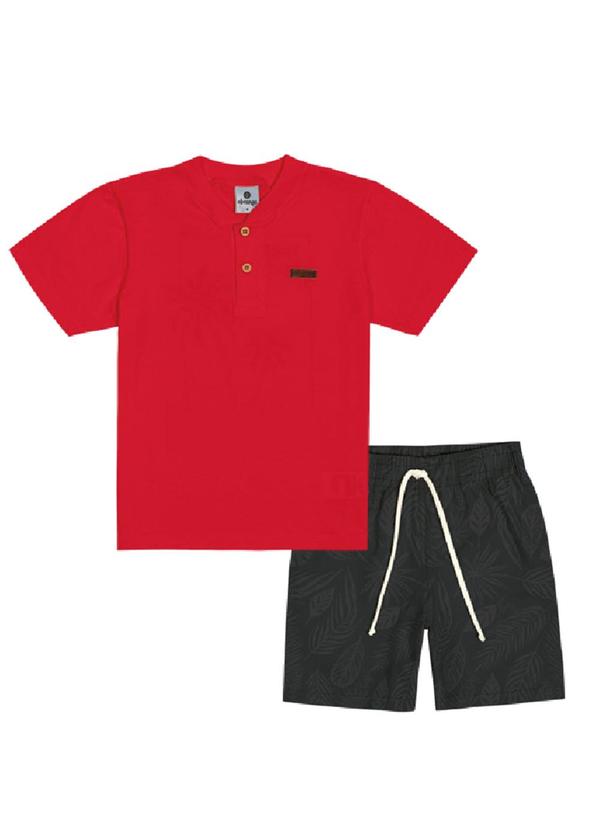 Abrange - Conjunto Camisa e Bermuda Multicores 1
