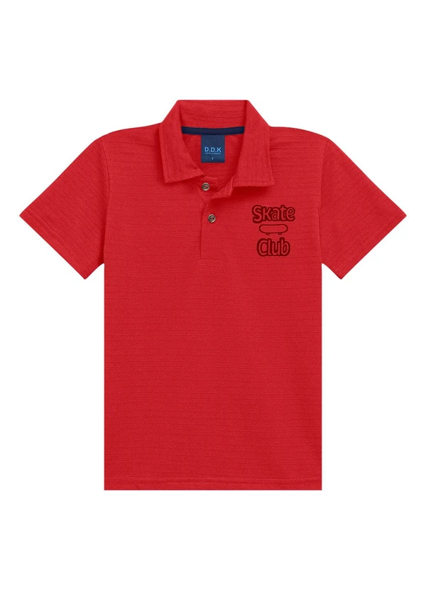 Ddk - Conjunto Camisa e Bermuda Sarja Vermelho