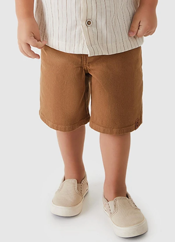 Carinhoso - Conjunto Camisa Listrada Menino Off White 3