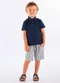 Up Baby - Conjunto Infantil Polo e Bermuda Branco - variação: Azul