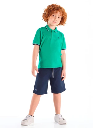 Quimby - Conjunto Camisa Polo Bermuda Verde - QUIMBY