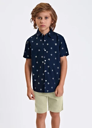 Trick Nick - Conjunto Camisa Polo com Bermuda Azul - TRICK NICK