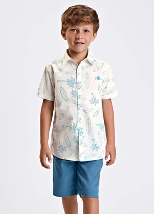 Trick Nick - Conjunto Camisa Polo com Bermuda Bege - TRICK NICK