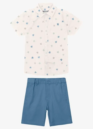 Trick Nick - Conjunto Camisa Polo com Bermuda Bege - TRICK NICK