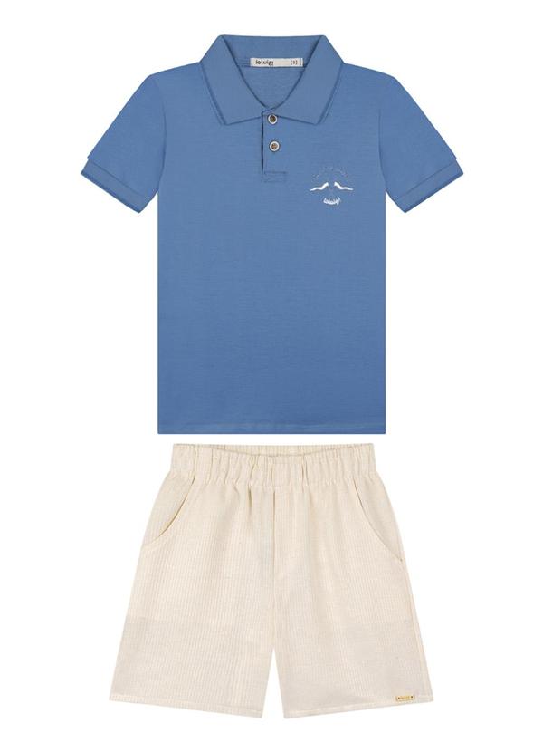 Ioluig - Conjunto Camisa Polo e Bermuda Azul 1