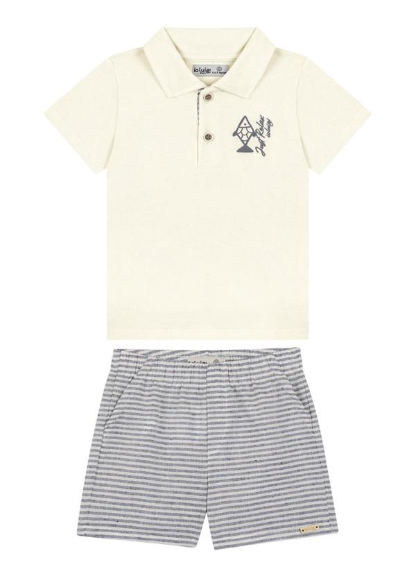 Ioluig - Conjunto Camisa Polo e Bermuda Bege 1