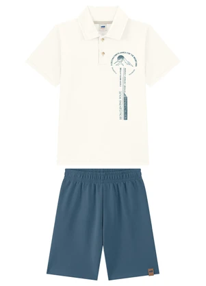 Marlan - Conjunto Camisa Polo e Bermuda Bege - MARLAN