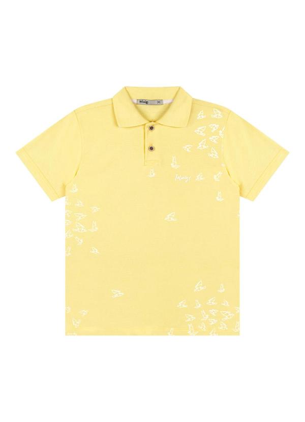 Ioluig - Conjunto Camisa Polo e Bermuda Sarja Amarelo 3