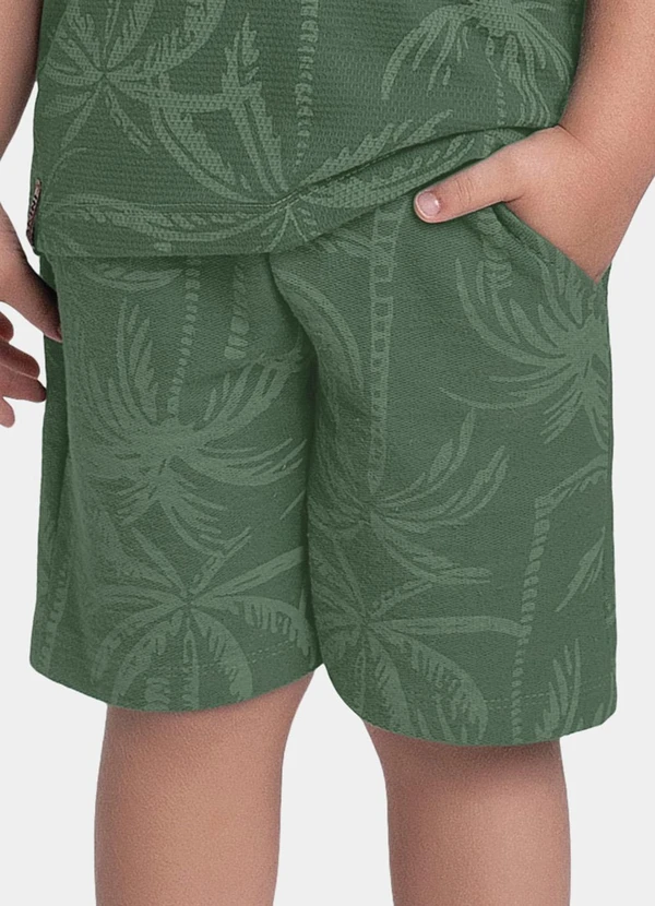 Fakini Kids - Conjunto Camisa Polo e Bermuda Verde 4