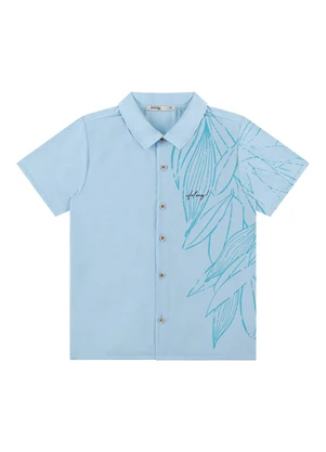 Ioluig - Conjunto Camisa Tecido Firenze e Bermuda Azul - IOLUIG